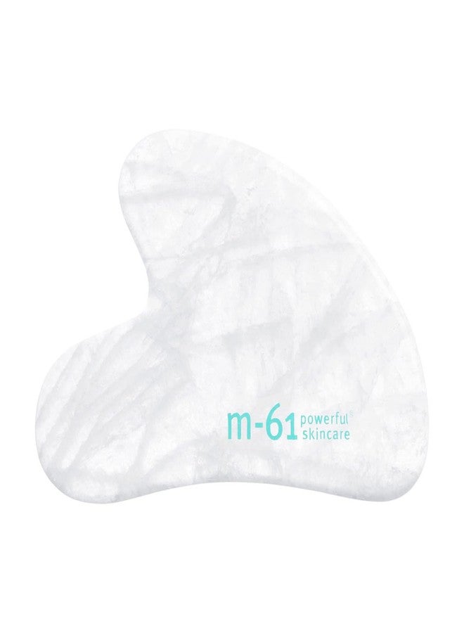 m-61 Clear Quartz Gua Sha | Facial Massage Tool To Stimulate Circulation, Decrease Inflammation. 100% Hand-Carved Natural Clear Quartz Stone. - Image 1